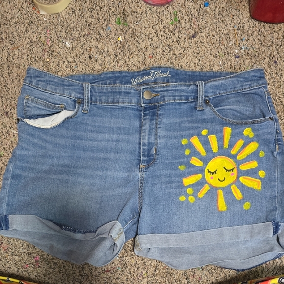 Universal Thread Pants - Universal Thread 20W Hand Painted OOAK Sun Shorts